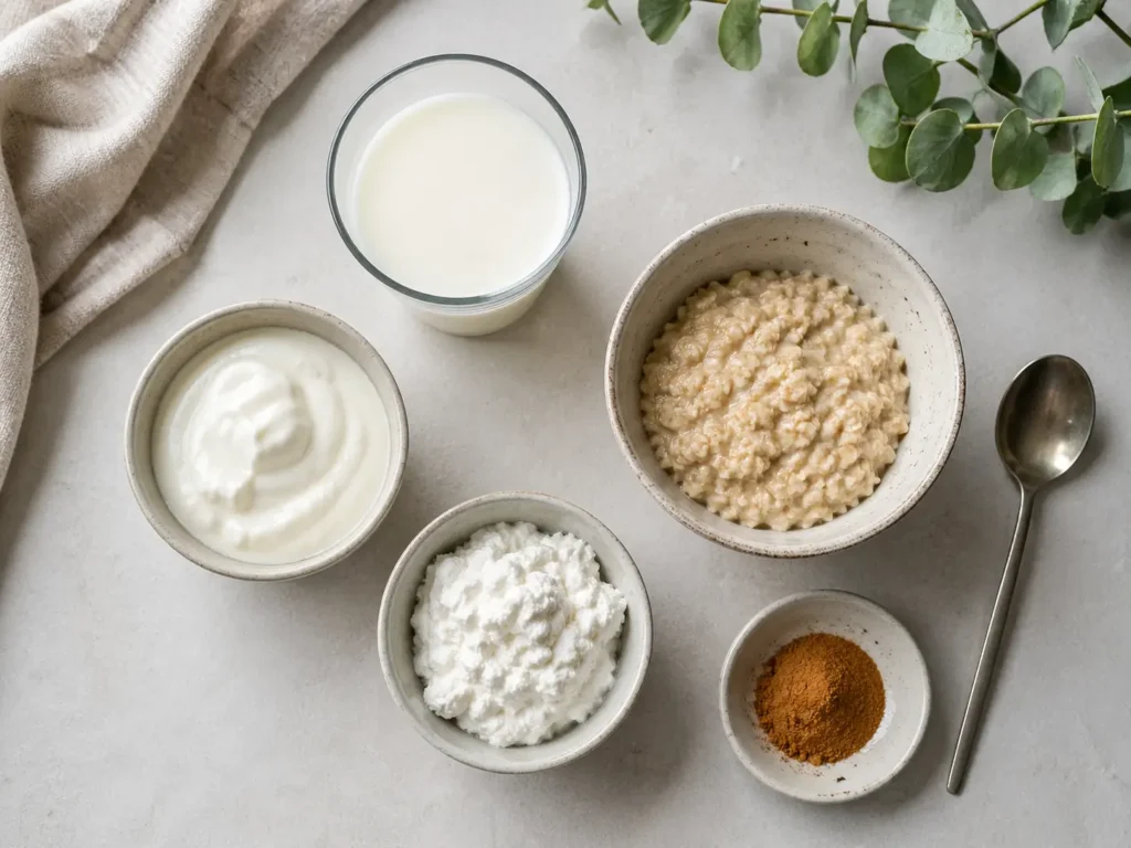Bariatrische Haferflocken mit Skyr und Quark als Eiweißquelle