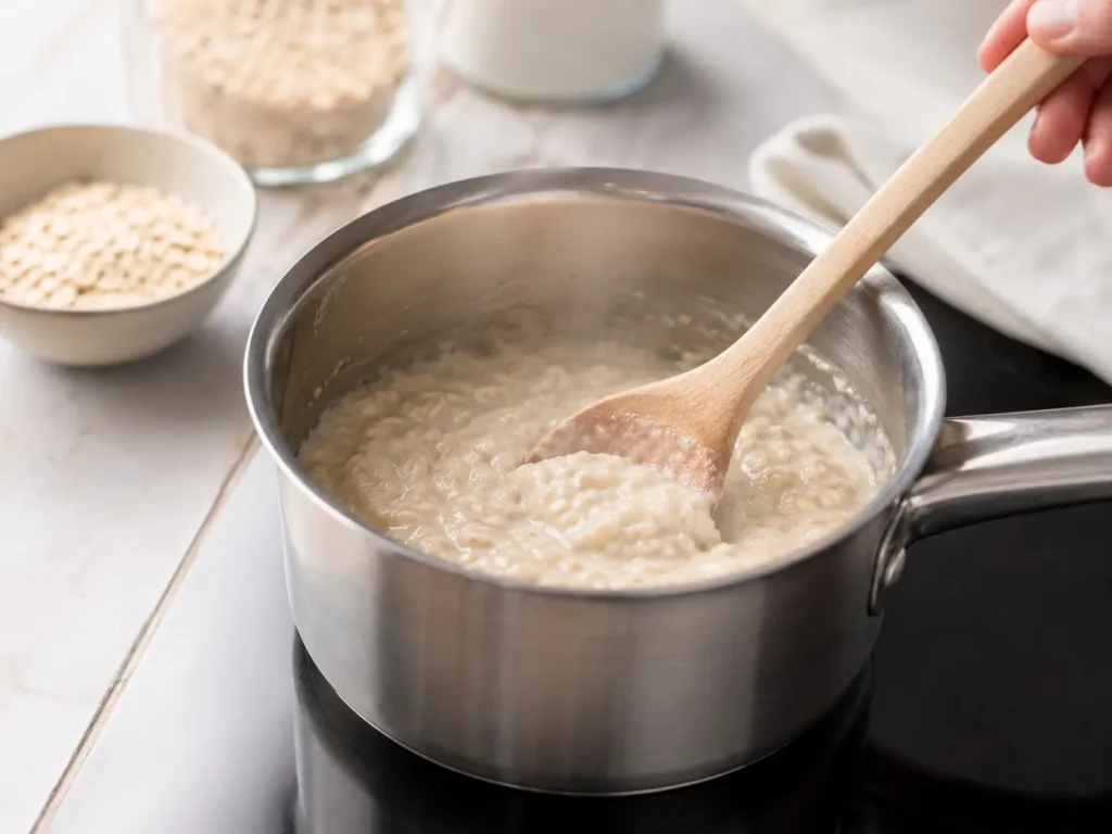 Bariatrische Haferflocken weich kochen im Topf