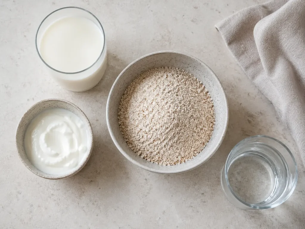 Zutaten für bariatrische Haferflocken Rezept einfach und mild