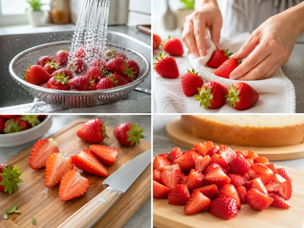 Stabile Vanillecreme ohne Gelatine für Erdbeerkuchen