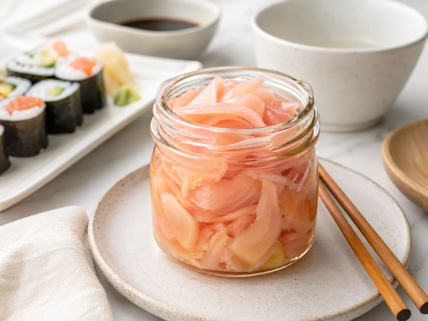 Gari Ingwer selber machen japanischer eingelegter Ingwer im Glas