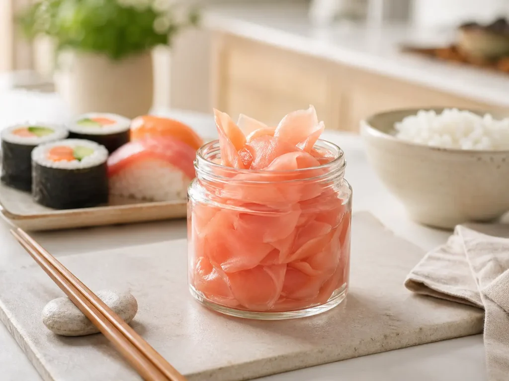 Gari Ingwer selber machen japanischer eingelegter Ingwer in Glas für Sushi