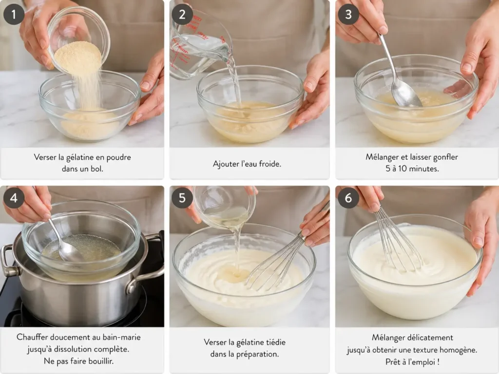 Gelatine Pulver richtig verwenden Schritt für Schritt Anleitung