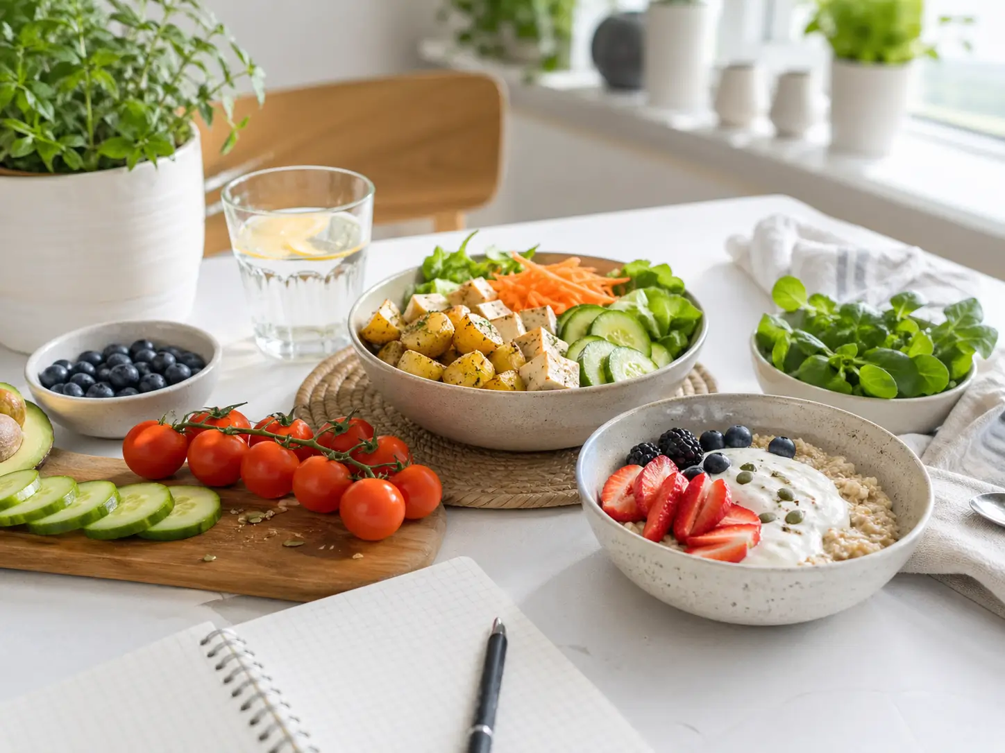 Gesund abnehmen mit ausgewogenen Alltagsrezepten und frischen Zutaten
