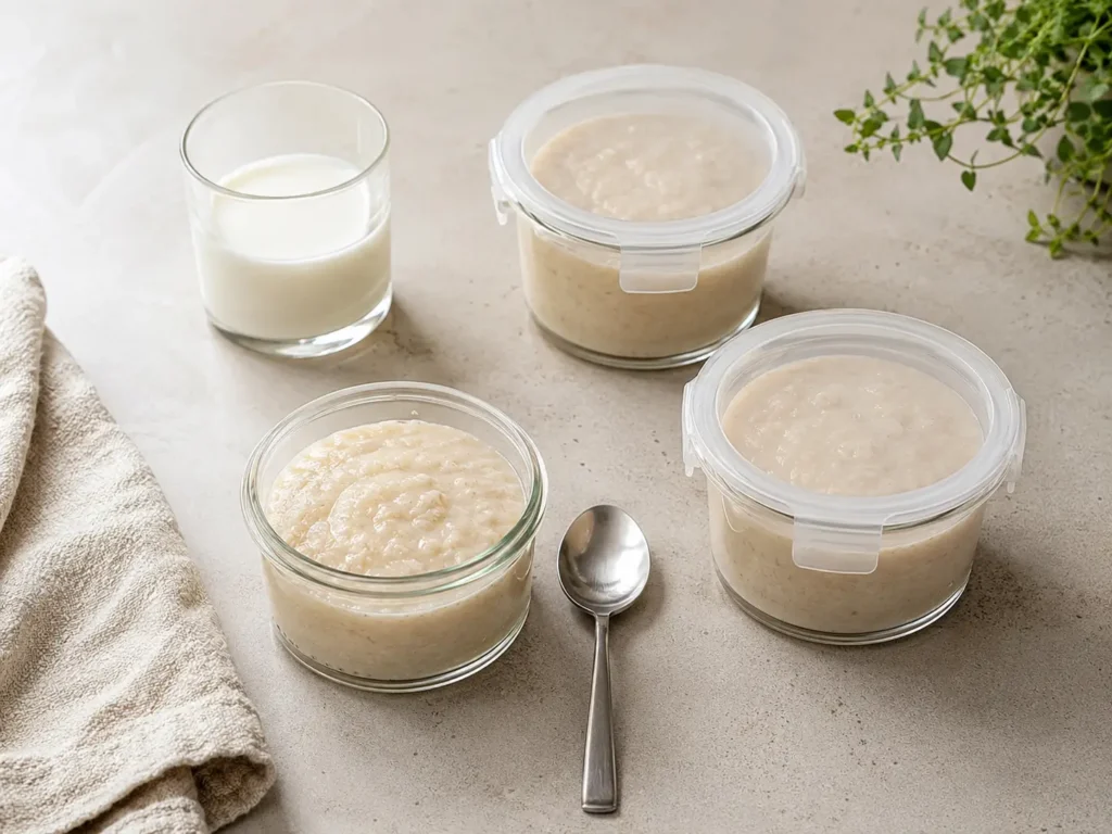 Bariatrische Haferflocken als kleine Meal Prep Portionen