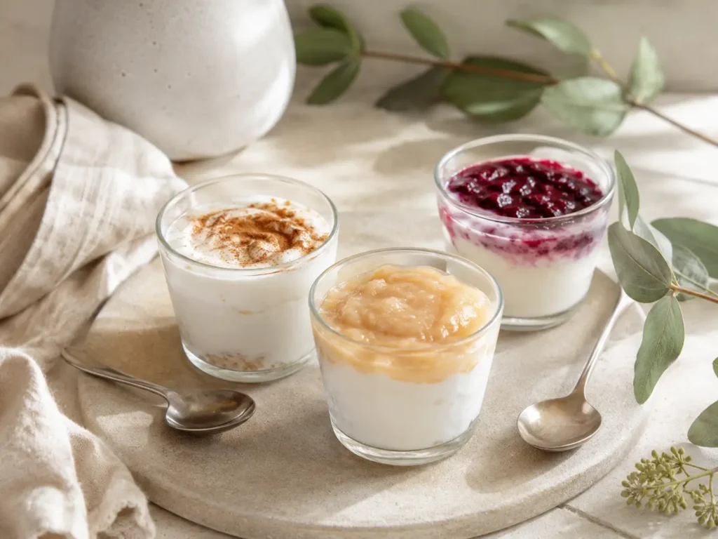 Bariatrische Skyr Quarkcreme im Mini Glas als proteinbewusstes Frühstück