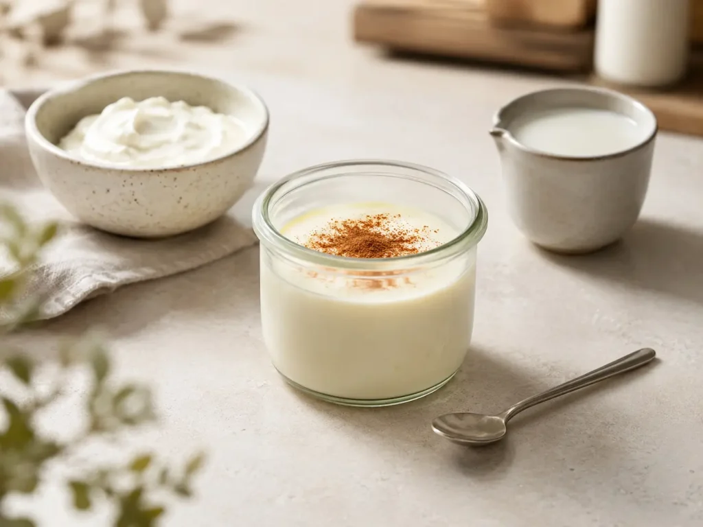 Bariatrische Skyr Vanille Gelatine Creme als kleine weiche Portion