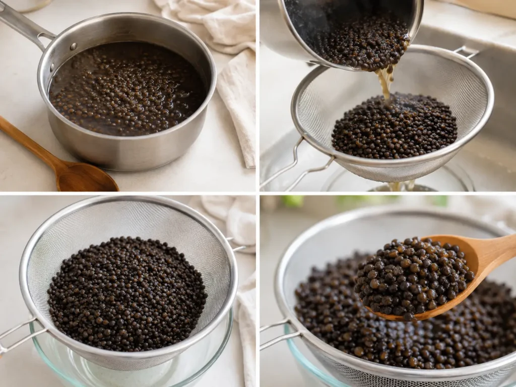 Beluga-Linsen kochen für beluga linsen salat