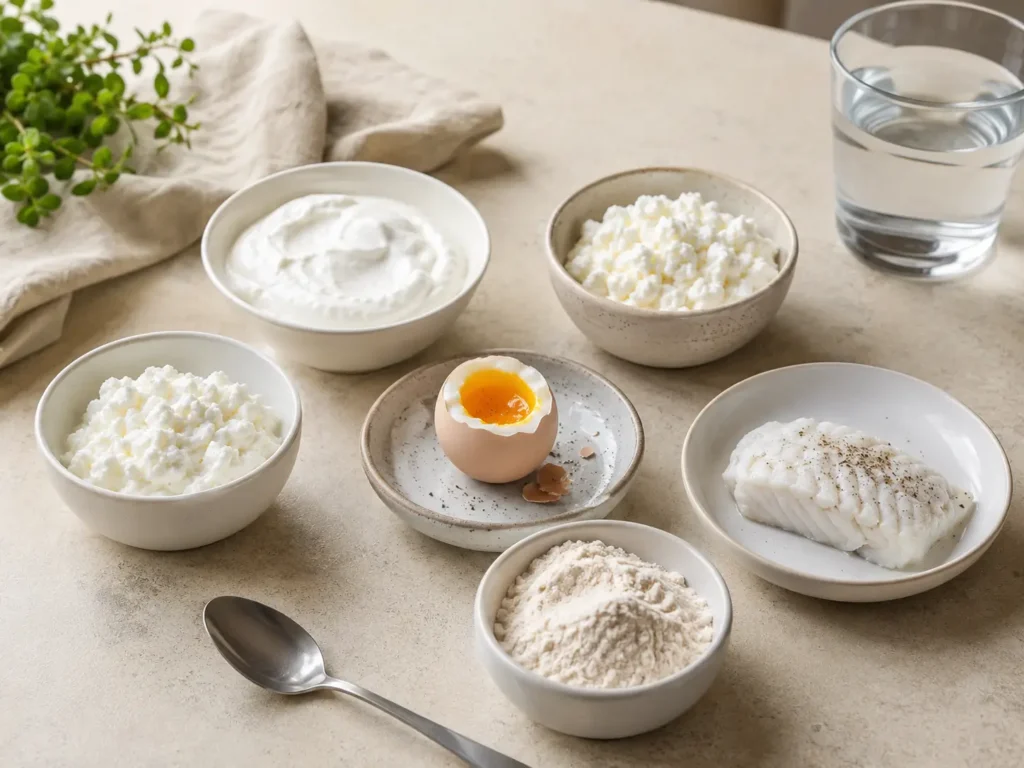 Eiweiß nach bariatrischer OP mit Skyr, Quark, Ei, Fisch und Proteinpulver