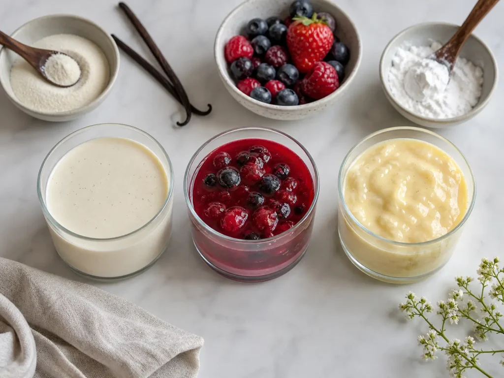 Gelatine Ersatz für Desserts mit Agar Agar Pektin und Stärke