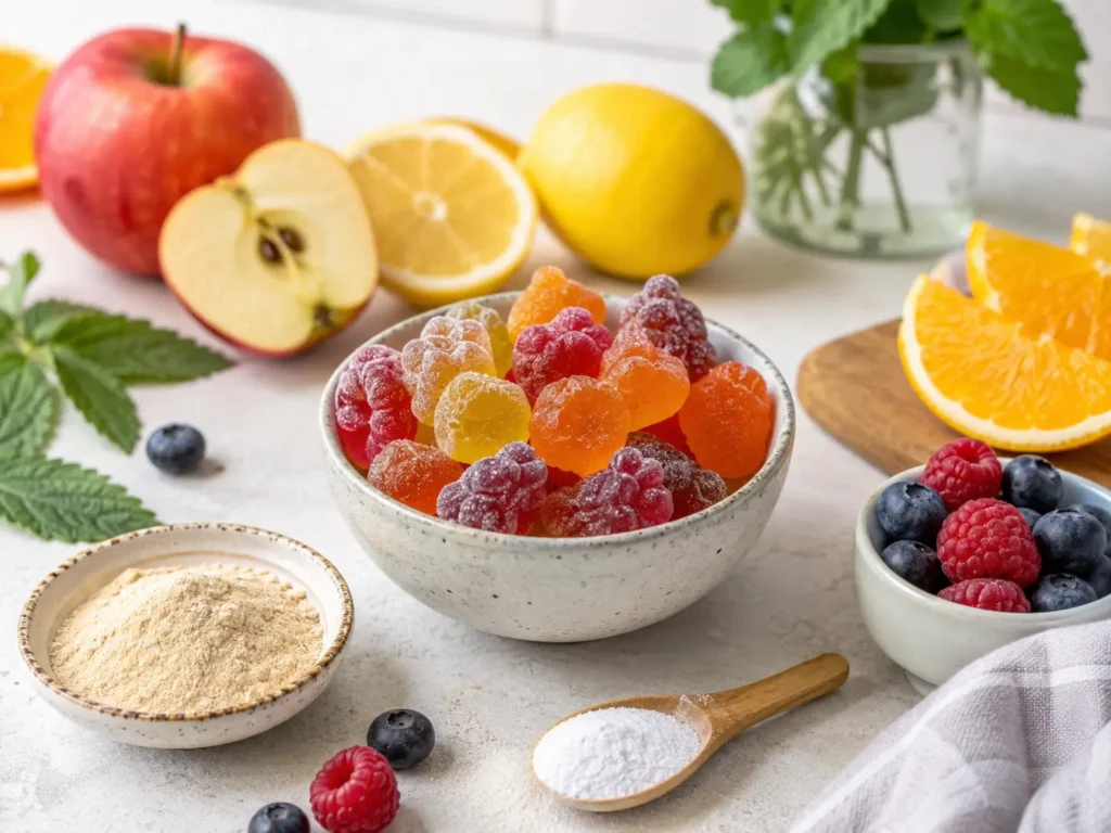 Gelatinefreie Gummibärchen mit Pektin, Agar-Agar und Früchten als vegetarische Alternative