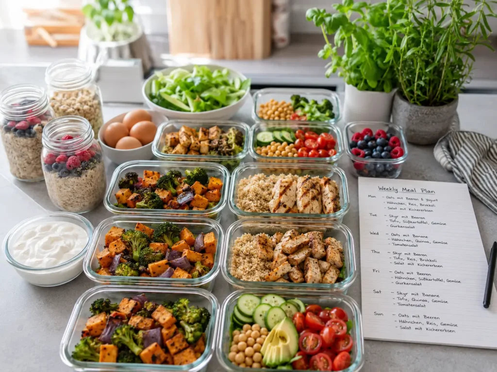 Gesunde Mahlzeiten planen für ein Kaloriendefizit ohne Hunger