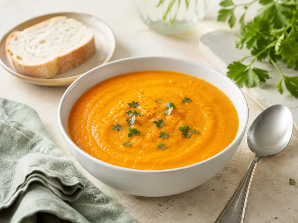 Leicht verdauliche Kartoffel-Möhren-Suppe als mildes Rezept für leichte Küche