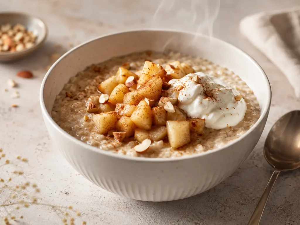 Porridge mit Apfel und Zimt zum Abnehmen