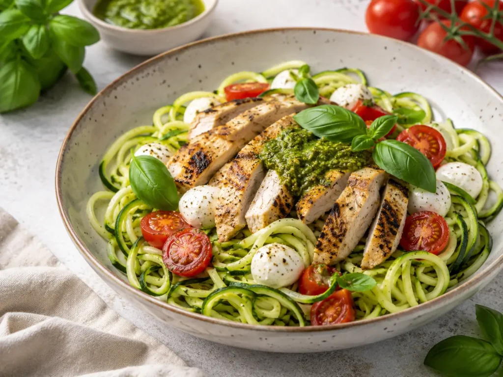 Zucchini Nudeln als Pasta Alternative für Essen ohne Kohlenhydrate