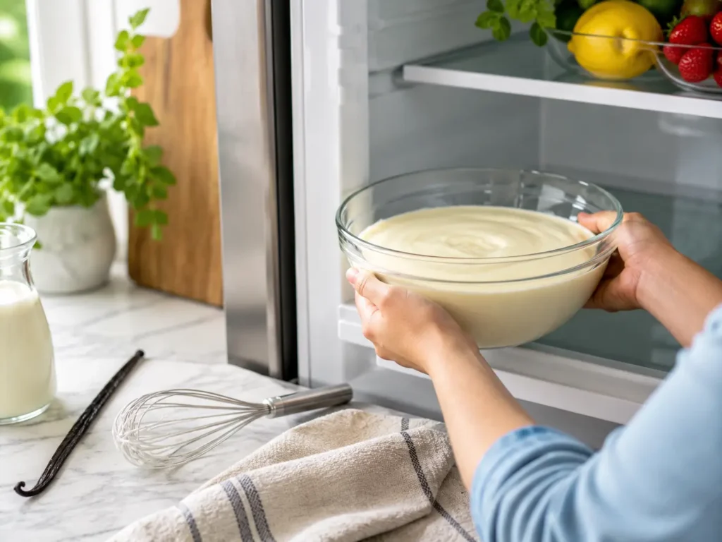 Eismasse kühlen für cremiges selbstgemachtes Eis