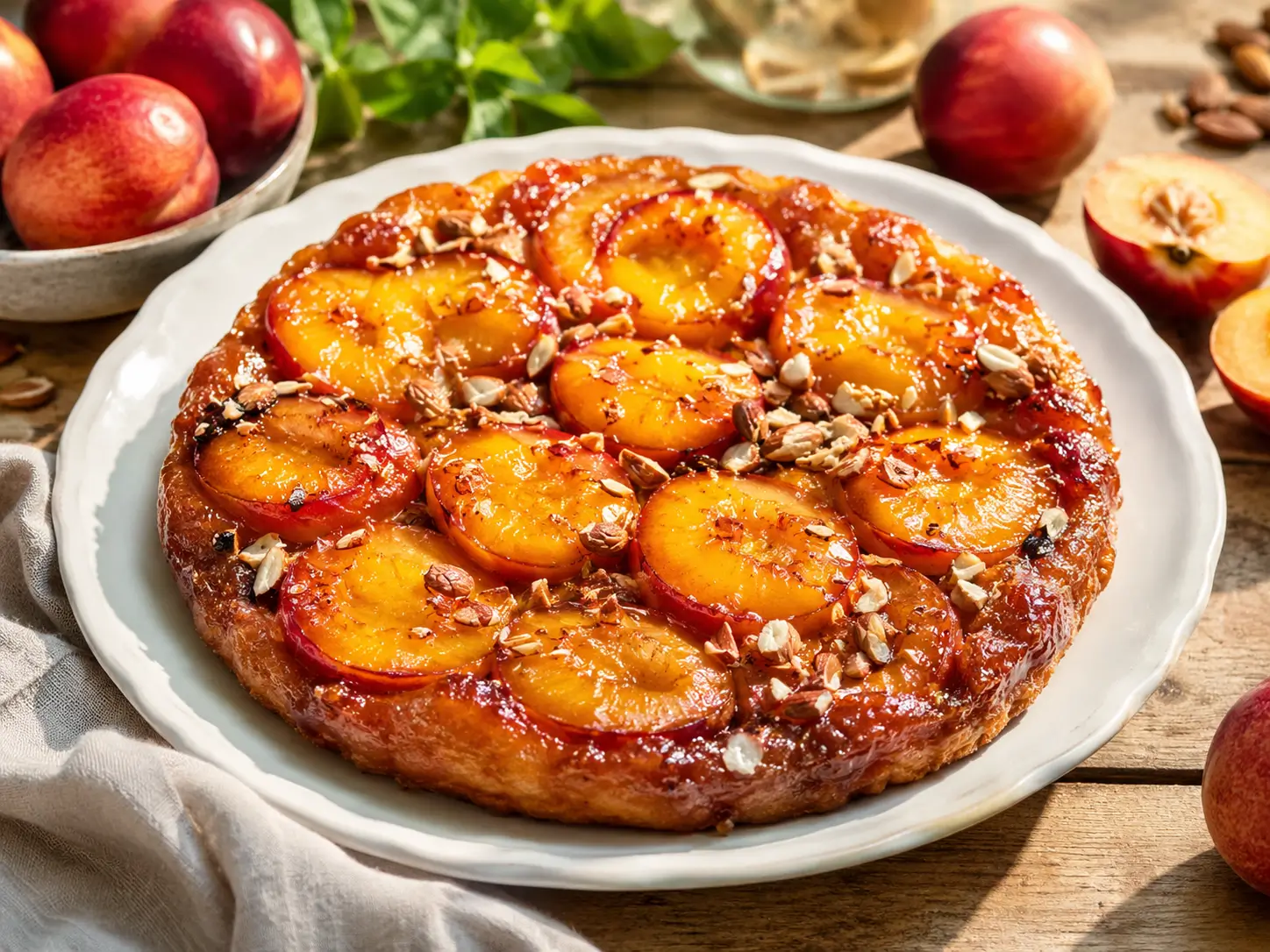 Nektarinen Rezepte mit karamellisierter Nektarinen Tarte Tatin 2026