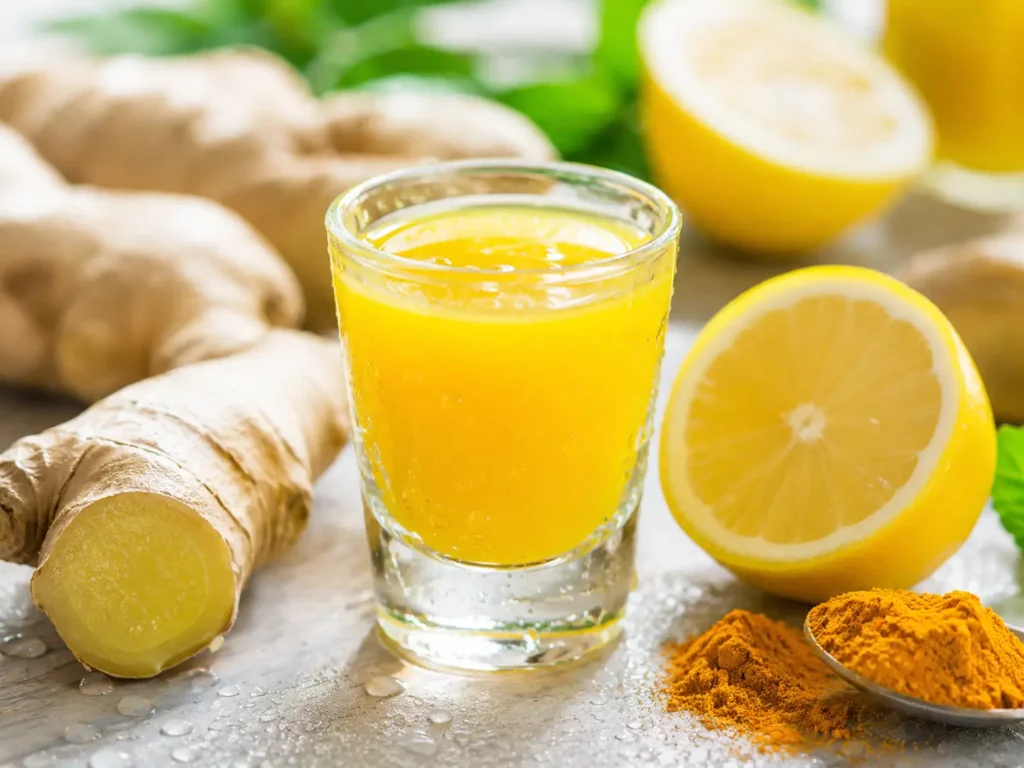 peruanischer Ingwer Shot mit Zitrone selbst gemacht