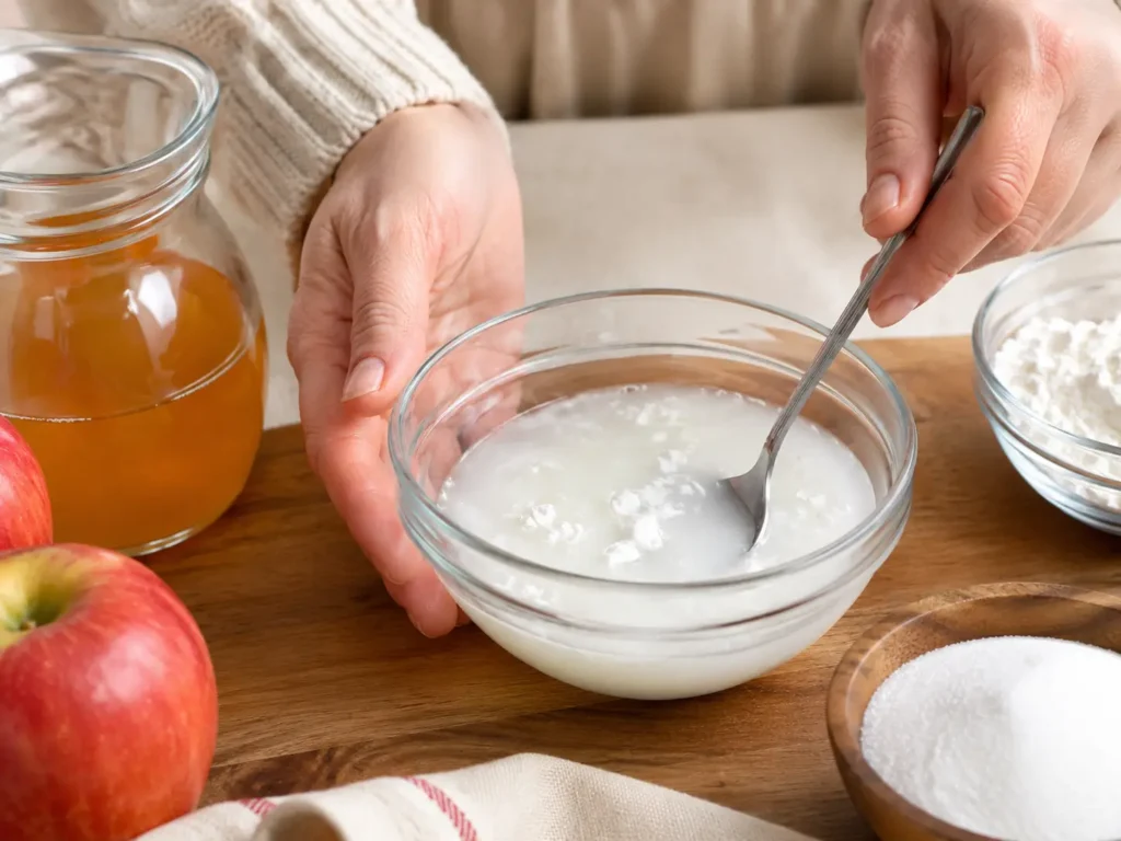 Speisestärke für Tortenguss ohne Gelatine mit kalter Flüssigkeit glatt rühren