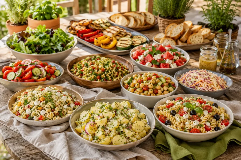 21 schnelle Salate zum Grillen auf einem sommerlichen Buffet